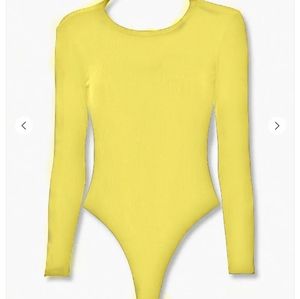 Yellow Scoop Neck Bodysuit